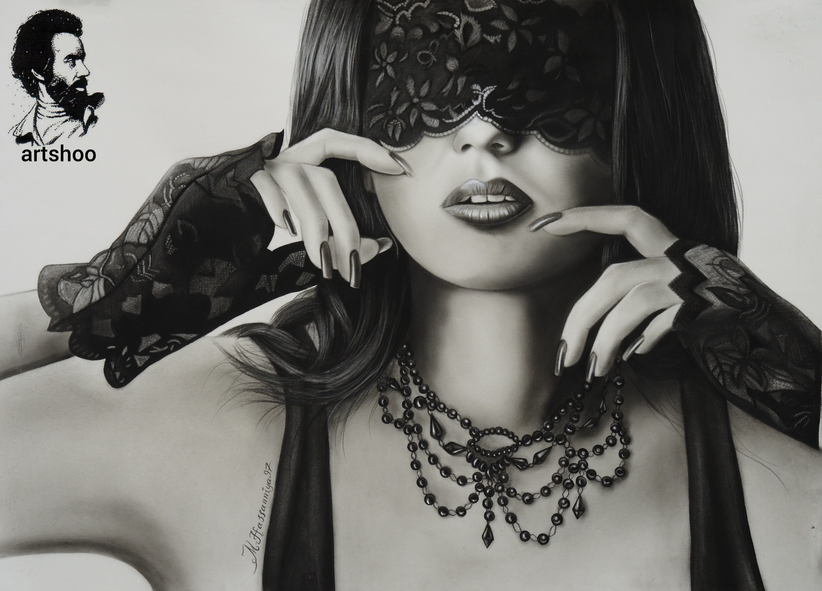 نقاشی سیاه قلم اورژینال